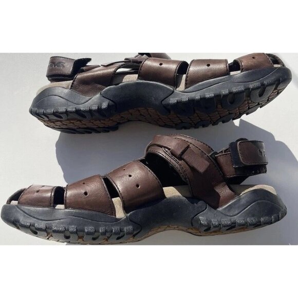 Teva Brown leather Sandals Gaine Men’s sz 12 style 6556 Sport Sandals - Picture 15 of 15